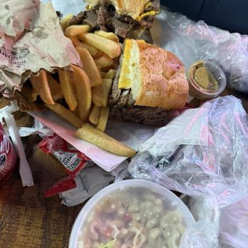 A Taste of Katz's - Brisket, fries and macaroni salad - Delis Near Me - Brooklyn, New York