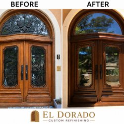 Eldorado Custom Refinishing - Front exterior entry door refinished