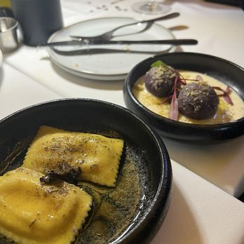 Turci Pasta - Black truffle Ravioli Side and purple sweet potato stuffed gnocchi - Italian Near Me - Orlando, Florida Turci Pasta - Black truffle Ravioli Side and purple sweet potato stuffed gnocchi - Italian Near Me - Orlando, Florida