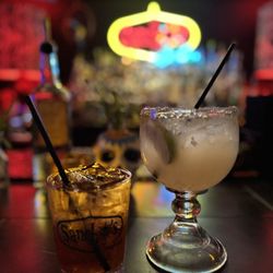 Sanchos - Rockin Old Fashion and Mezcal Margarita
