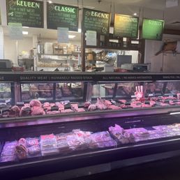 the meat section of the store the meat section of the store