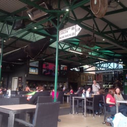 O'Donoghue's Irish Pub - Beer garden come dance floor of an evening.
