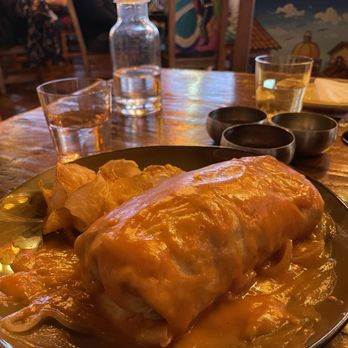 Aldana Mexican Bar & Grill - Veggie Burrito with red sauce - Mexican Near Me - Troy, Michigan