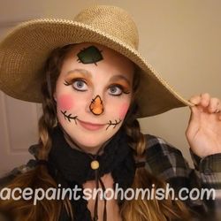 Paint With Melissa - Scarecrow Face Paint Snohomish -Wizard of Oz - Face Paint Halloween Costume - Easy DIY Costume with Face Paint