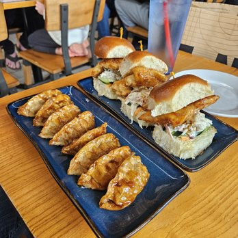 Bonchon Central Park - Potstickers and chicken sliders - Korean Near Me - Denver, Colorado Bonchon Central Park - Potstickers and chicken sliders - Korean Near Me - Denver, Colorado