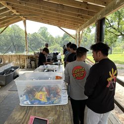 Paintball Atlanta - In line to get our gears