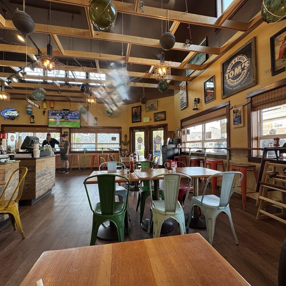 Tom's Fish N Chips - Inside - Burgers Near Me - Cannon Beach, Oregon Tom's Fish N Chips - Inside - Burgers Near Me - Cannon Beach, Oregon