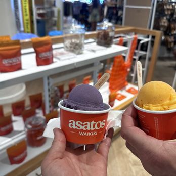 Asato's Waikiki - Ube and li hing lemon - Ice Cream & Frozen Yogurt Near Me - Honolulu, Hawaii