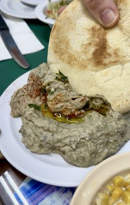 Photo of Etzel Itzik Deli - Miami, FL, US. Babaganoush with warm pita  soooo good