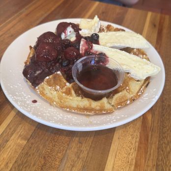 The Farmacy - Brie and berries waffle - Coffee & Tea Near Me - Albuquerque, New Mexico
