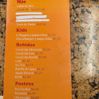 Las Gorrionas - Menu - Mexican Near Me - El Paso, Texas
