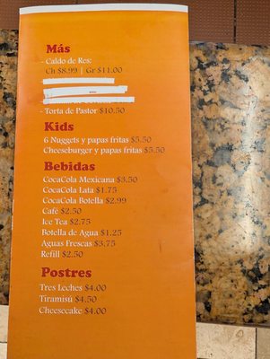 Menu photo 1 Las Gorrionas El Paso, TX