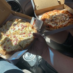The Crunchy Frog Pizza - Chicken cordon bleu pizza, and Chicken bacon ranch pizza.
