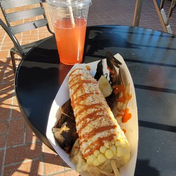 Elote - Elote and triple berry agua fresca (that I already drank) - Mexican Near Me - San Diego, California
