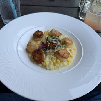 The Atlantic House - Pan Seared Scallops with Summer Sweet Corn Risotto - Bars Near Me - Atlantic Highlands, New Jersey The Atlantic House - Pan Seared Scallops with Summer Sweet Corn Risotto - Bars Near Me - Atlantic Highlands, New Jersey