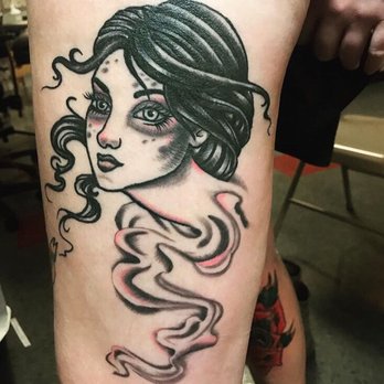 Black Coffin Tattoo - Siren lady by Jesse Skaggs - Tattoo Near Me - St Paul, Minnesota Black Coffin Tattoo - Siren lady by Jesse Skaggs - Tattoo Near Me - St Paul, Minnesota