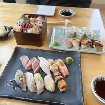 Akaoni - 10 pc nigiri, chirashi, Dungeness crab and avocado roll, and assorted a la carte nigiri - Sushi Bars Near Me - Carmel, California Akaoni - 10 pc nigiri, chirashi, Dungeness crab and avocado roll, and assorted a la carte nigiri - Sushi Bars Near Me - Carmel, California