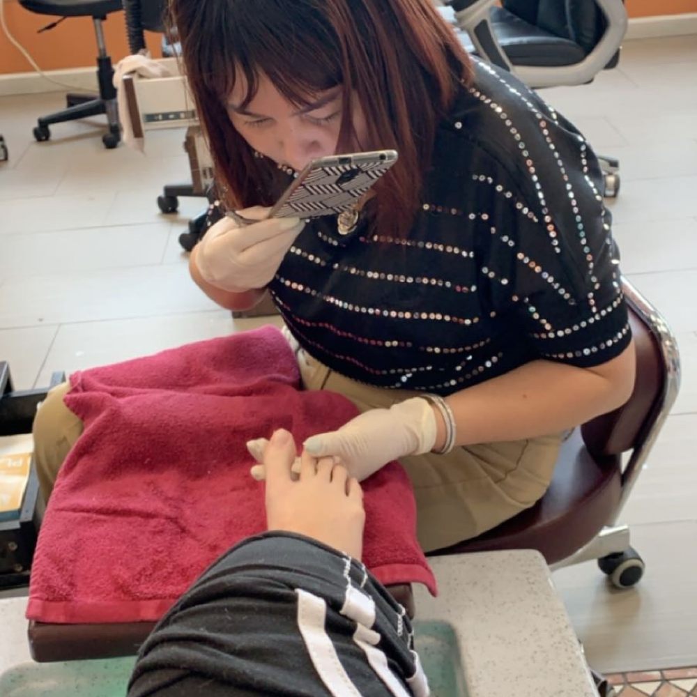 Lovely Nails Spa - Pedicurist on her phone the entire time. - Nail Salons Near Me - Lancaster, Pennsylvania