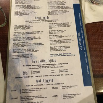 Zim Zari - Menu front - Burgers Near Me - Trinity, Florida Zim Zari - Menu front - Burgers Near Me - Trinity, Florida