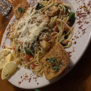 The Rathskeller - Shrimp Scampi With Tomato's And Spinach - German Near Me - Indianapolis, Indiana