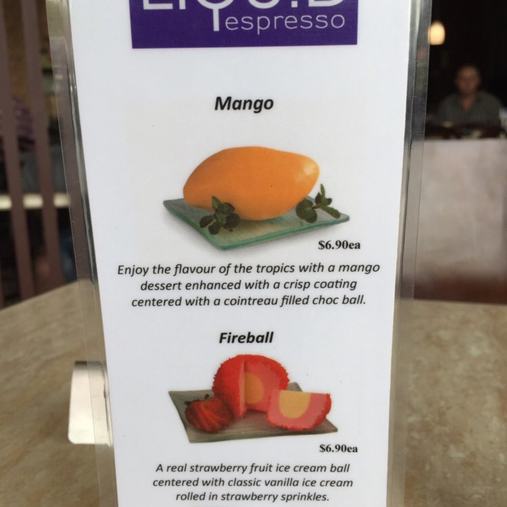 Liquid Espresso - Dessert menu page 2 - Restaurants Near Me - Findon, SA