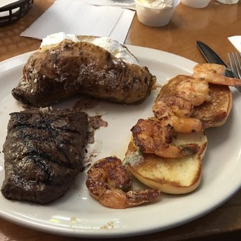 Texas Roadhouse - Sirloin steak with grilled shrimp with baked potato - Steakhouses Near Me - Oceanside, California