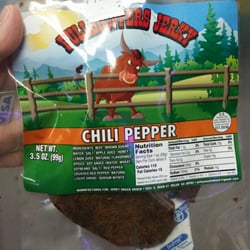 Jerky, Bavarian Nut and Kettle Corn Factory - Very spicy jerky!