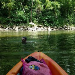 Oars Or Ours Kayaks - Swinning to cool off.