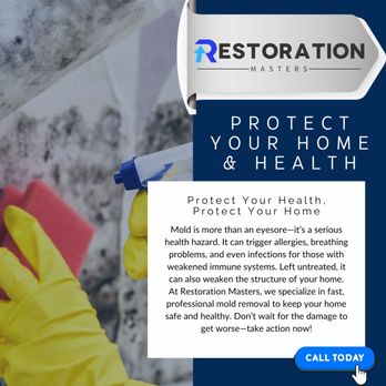 Restoration Masters - At Restoration Masters, we specialize in fast, professional mold removal to keep your home safe and healthy. - Damage Restoration Near Me Restoration Masters - At Restoration Masters, we specialize in fast, professional mold removal to keep your home safe and healthy. - Damage Restoration Near Me