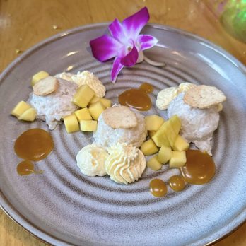 Soba - Mango sticky rice - mango, passionfruit, coconut shortbread, caramel - Asian Fusion Near Me - Pittsburgh, Pennsylvania Soba - Mango sticky rice - mango, passionfruit, coconut shortbread, caramel - Asian Fusion Near Me - Pittsburgh, Pennsylvania