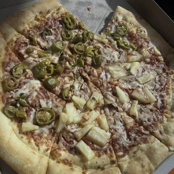 Little Caesars Pizza - Half jalapeño and half pineapple, as you can see cut horrible - Pizza Near Me - Kenosha, Wisconsin Little Caesars Pizza - Half jalapeño and half pineapple, as you can see cut horrible - Pizza Near Me - Kenosha, Wisconsin
