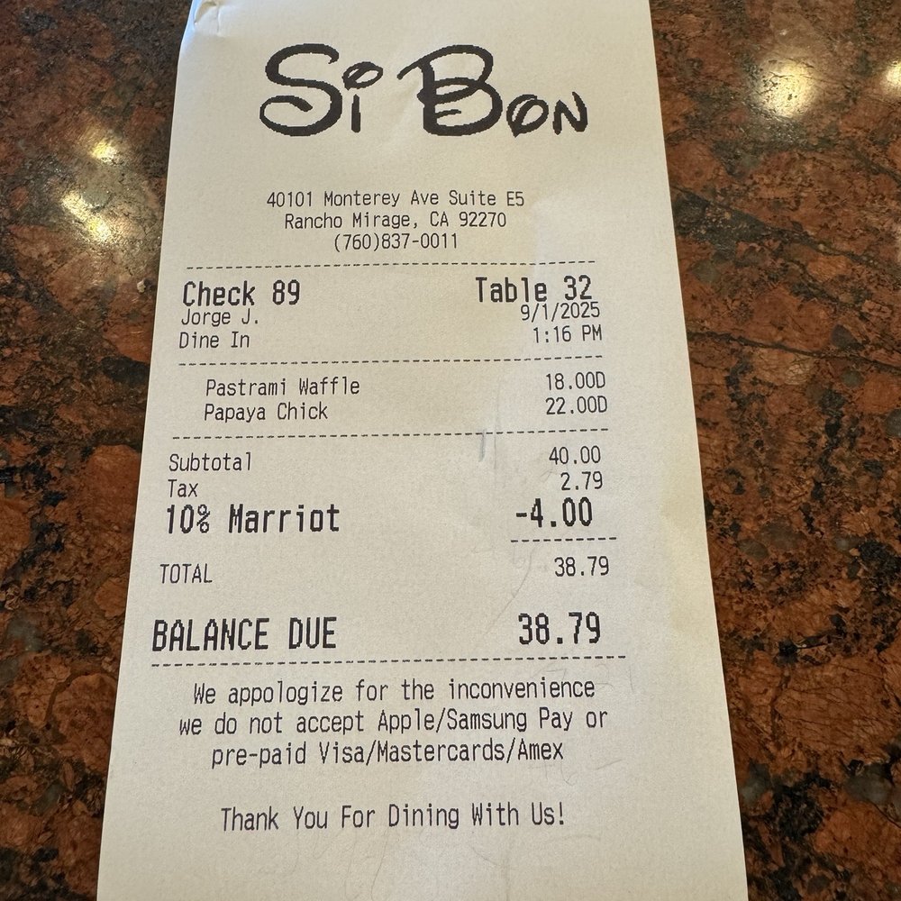 Si Bon - 10% discount from Marriott/Westin - Belgian Near Me - Rancho Mirage, California Si Bon - 10% discount from Marriott/Westin - Belgian Near Me - Rancho Mirage, California