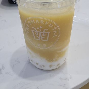 The Shared Tea - Mango yogurt with bubble - Bubble Tea Near Me - Brookline, Massachusetts