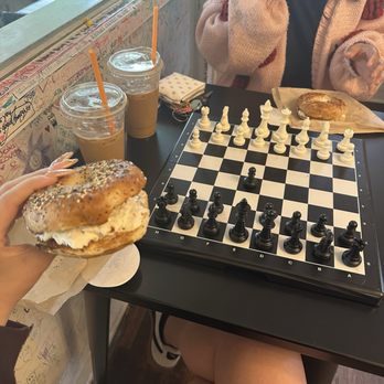 Backyard Brew - Everything ~ Bagel w/ Cream Cheese, Banana Bread Latte and chess - Coffee & Tea Near Me - Charlotte , North Carolina Backyard Brew - Everything ~ Bagel w/ Cream Cheese, Banana Bread Latte and chess - Coffee & Tea Near Me - Charlotte , North Carolina