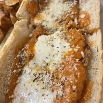 Spring Garden Pizza & Restaurant - Chicken Barracho(chicken parm with vodka sauce and fresh mozzarella and provolone cheese on a seeded Italian roll - Pizza Near Me - Philadelphia, Pennsylvania