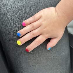 Haus of Hues Nail Lounge - My daughter rainbow nails