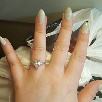MC Nails - Discoloration one day later. If I had the time to drive back to Fairfax after work, I'd definitely be going back to have this fixed. - Nail Salons Near Me - Fairfax, Virginia