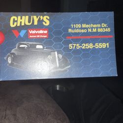 Chuy's  Speed Shop & Quick Lube - Business card