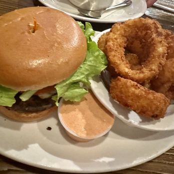 McNamara's Pub & Restaurant - American burger with onion rings - American Near Me - Arlington, Virginia