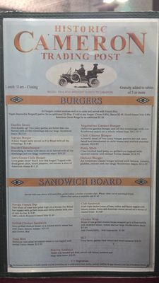 Menu photo 2 Cameron Trading Post Cameron, AZ Menu photo 2 Cameron Trading Post Cameron, AZ