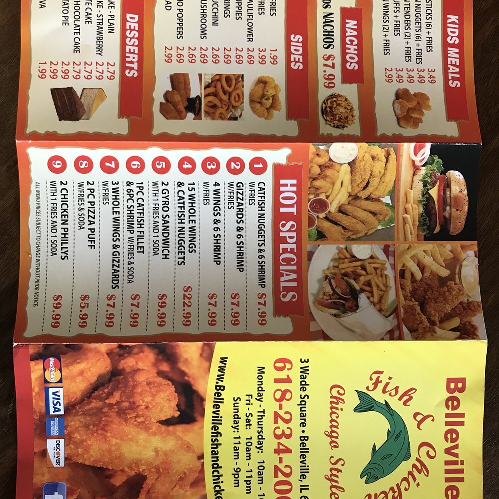 Belleville Fish and Chicken - Menu Outside - Seafood Near Me - Belleville, Illinois Belleville Fish and Chicken - Menu Outside - Seafood Near Me - Belleville, Illinois