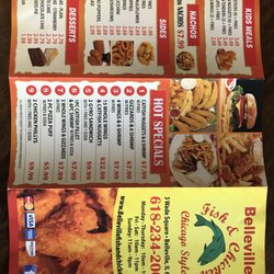 Belleville Fish and Chicken - Menu Outside