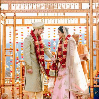 Floral Creations By Nasreen - Groom & bride jaimalas + mandap florals/setup by Nasreen. Photo by Chelsea Dier Photography. - Wedding Planning Near Me Floral Creations By Nasreen - Groom & bride jaimalas + mandap florals/setup by Nasreen. Photo by Chelsea Dier Photography. - Wedding Planning Near Me