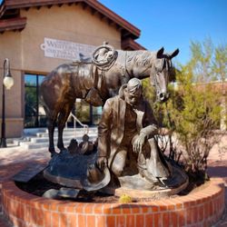 Sigler Western Museum - Sculpture by Joe Beeler, "Thanks for the Rain".