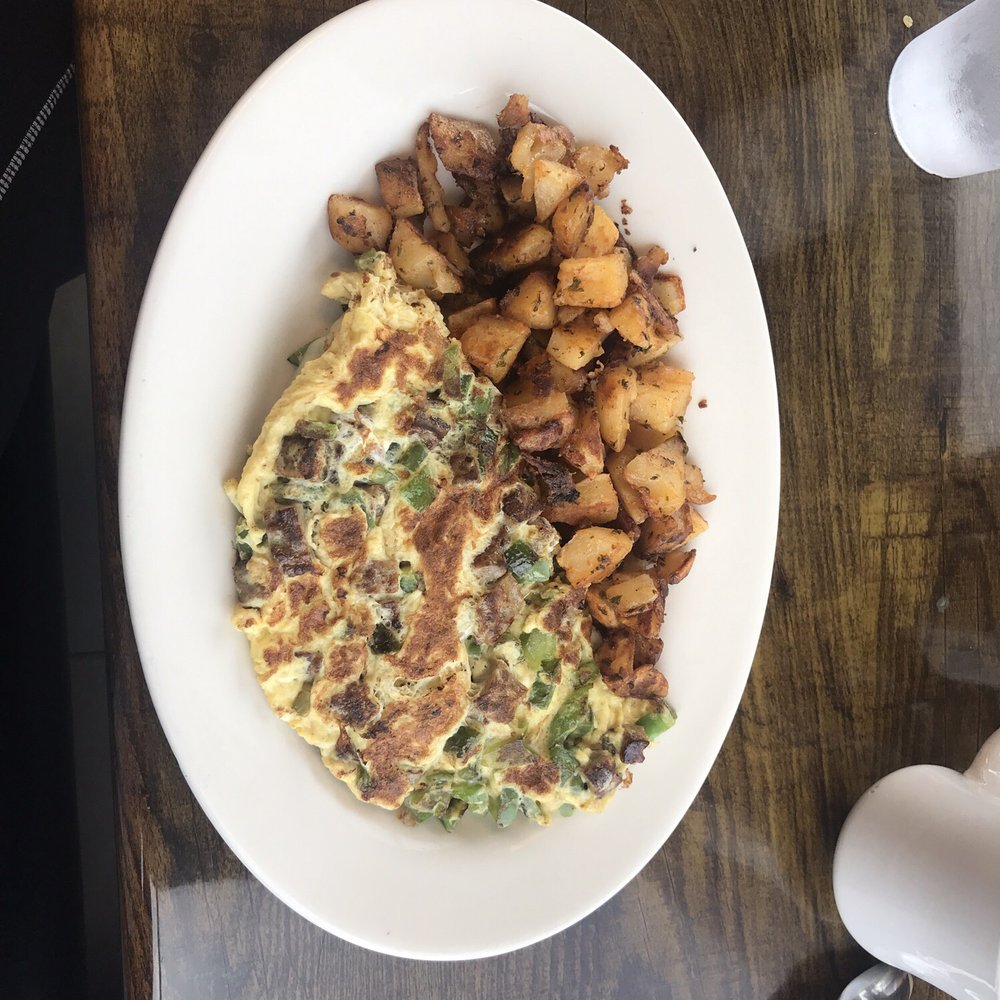 Leo's Cafe - Fisherman's omelette no mushrooms, add Swiss, fries - Breakfast & Brunch Near Me - McDonough, Georgia Leo's Cafe - Fisherman's omelette no mushrooms, add Swiss, fries - Breakfast & Brunch Near Me - McDonough, Georgia