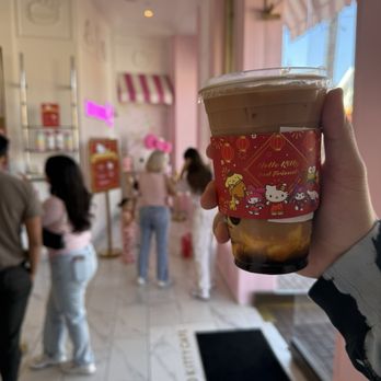 Hello Kitty Cafe - Lunar new year milk tea pudding - Cafes Near Me - Irvine, California