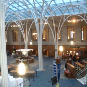 Indianapolis Central Public Library - The atrium, looking towards the old portion of the library. - Libraries Near Me - Indianapolis, Indiana