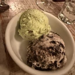 Pistachio and Cookies and Cream Gelato Pistachio and Cookies and Cream Gelato