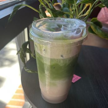 The Undergrounds Coffee - Iced matcha almond milk latte w/cherry and cardamom cold foam - Coffee & Tea Near Me - St. Petersburg, Florida The Undergrounds Coffee - Iced matcha almond milk latte w/cherry and cardamom cold foam - Coffee & Tea Near Me - St. Petersburg, Florida