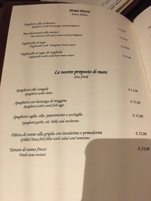 Menu photo 6 Osteria delle Tre Panche Florence, FI Menu photo 6 Osteria delle Tre Panche Florence, FI
